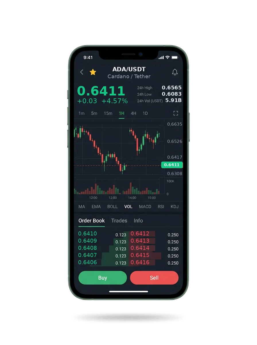 Mobile app screen showing a portfolio summary and a message thread with an account manager